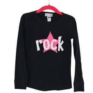Jack & Nicole Rock Star Tee Unisex Kid 4 Black Everyday Casual Gift NWT
